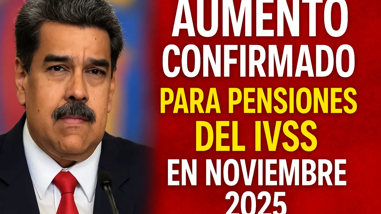 Aumento confirmado para pensiones del IVSS en noviembre 2025