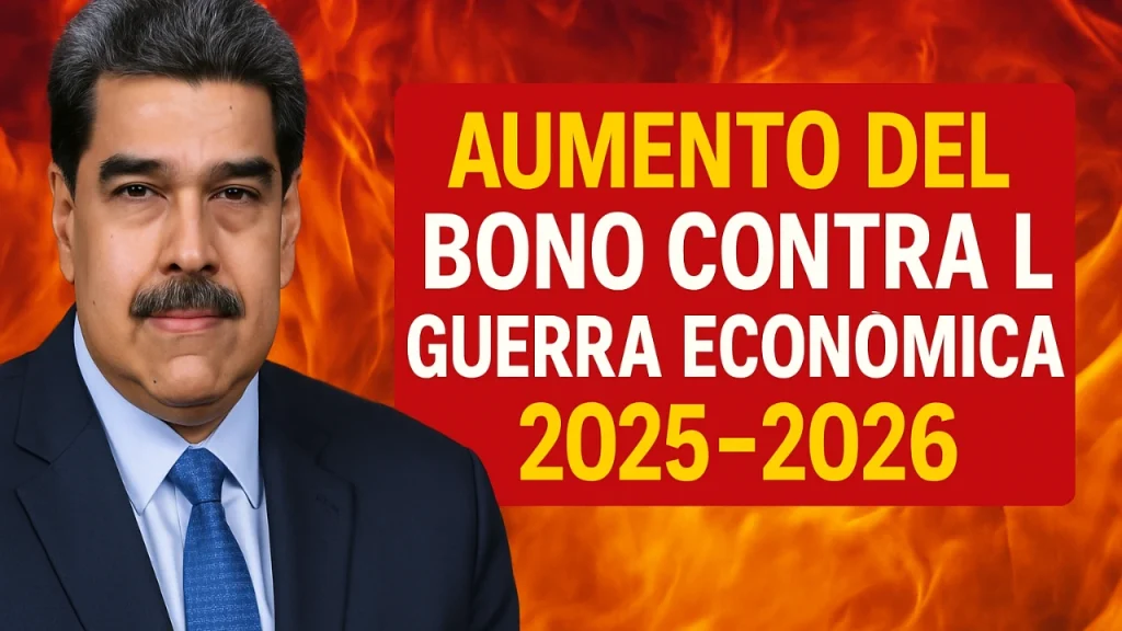 Aumento del Bono Contra la Guerra Económica 2025–2026 lo que se sabe sobre los nuevos montos, beneficiarios y proyecciones