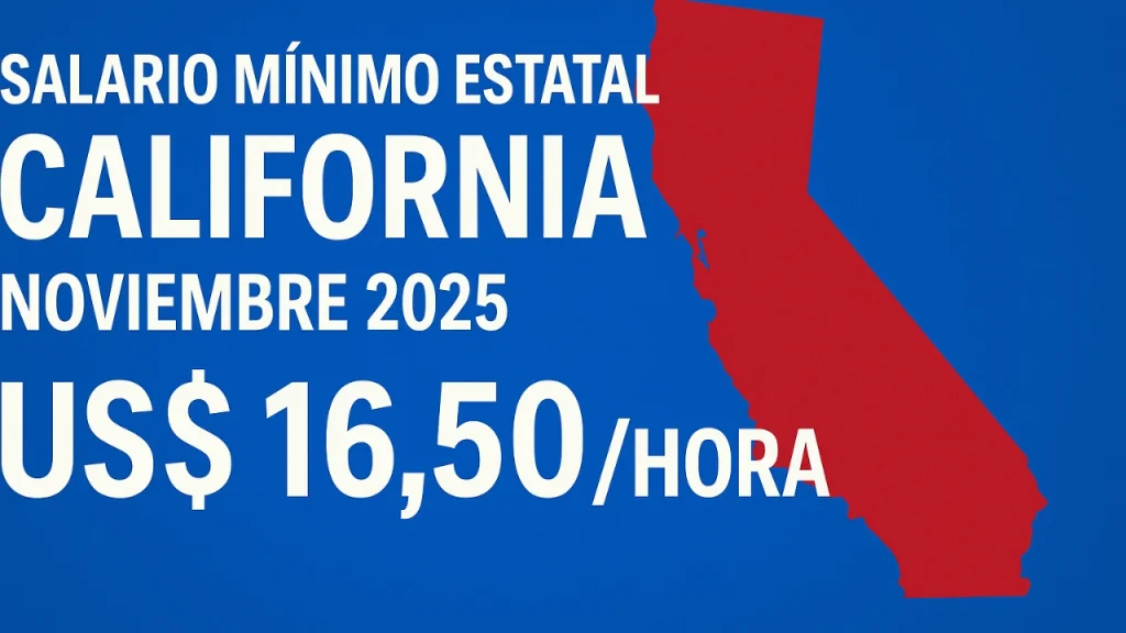 De cuánto es el salario mínimo en California en noviembre 2025