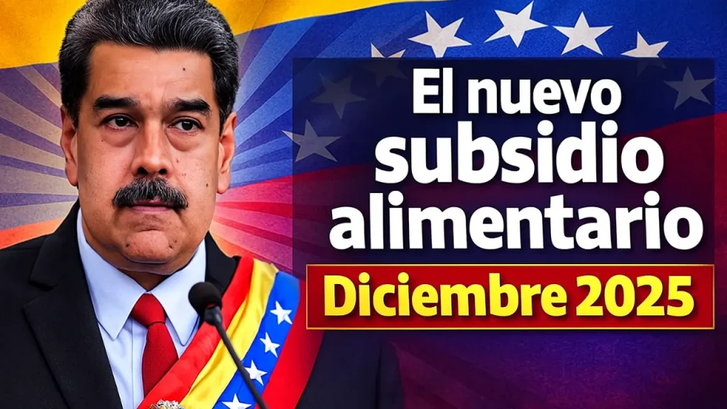 El nuevo subsidio alimentario Diciembre 2025: quiénes lo recibirán y cómo inscribirse