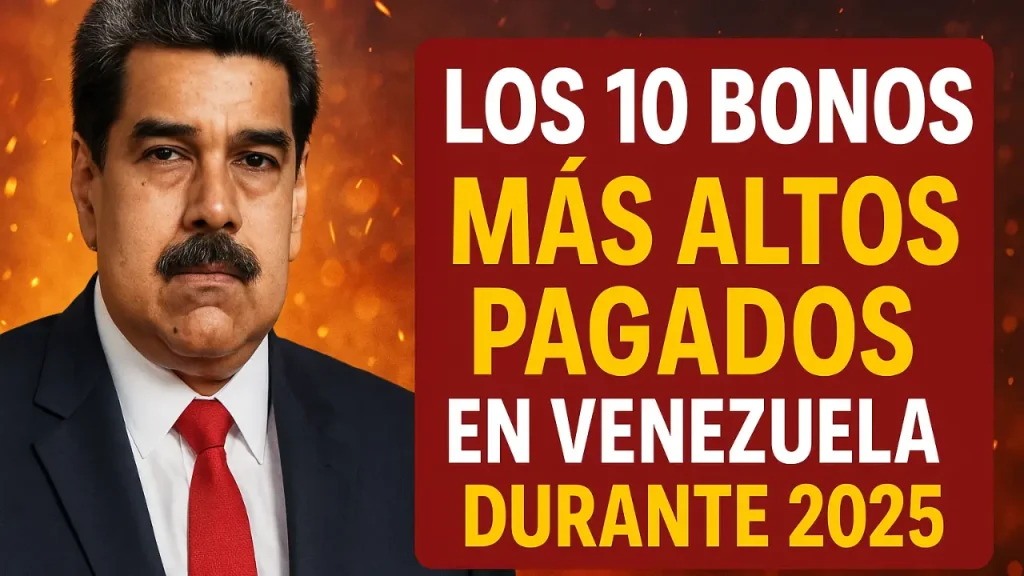 Los 10 bonos más altos pagados en Venezuela durante 2025