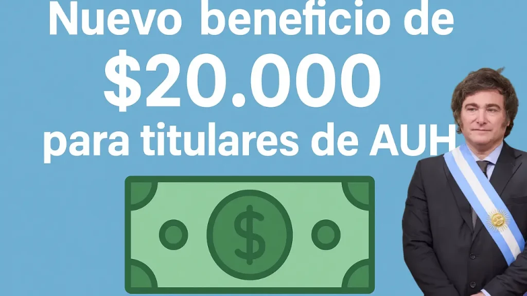 Nuevo beneficio de $20.000 para titulares de AUH