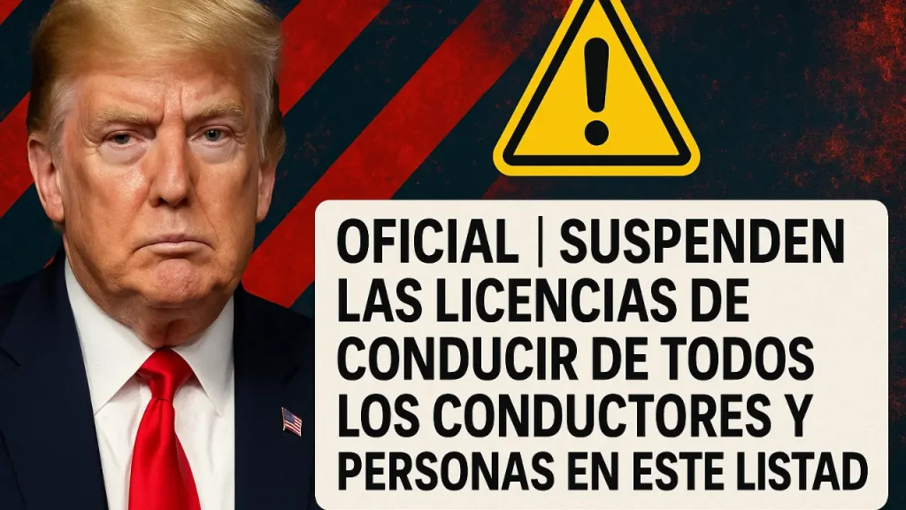 Oficial Suspenden las licencias de conducir de todos los conductores y personas en este listado