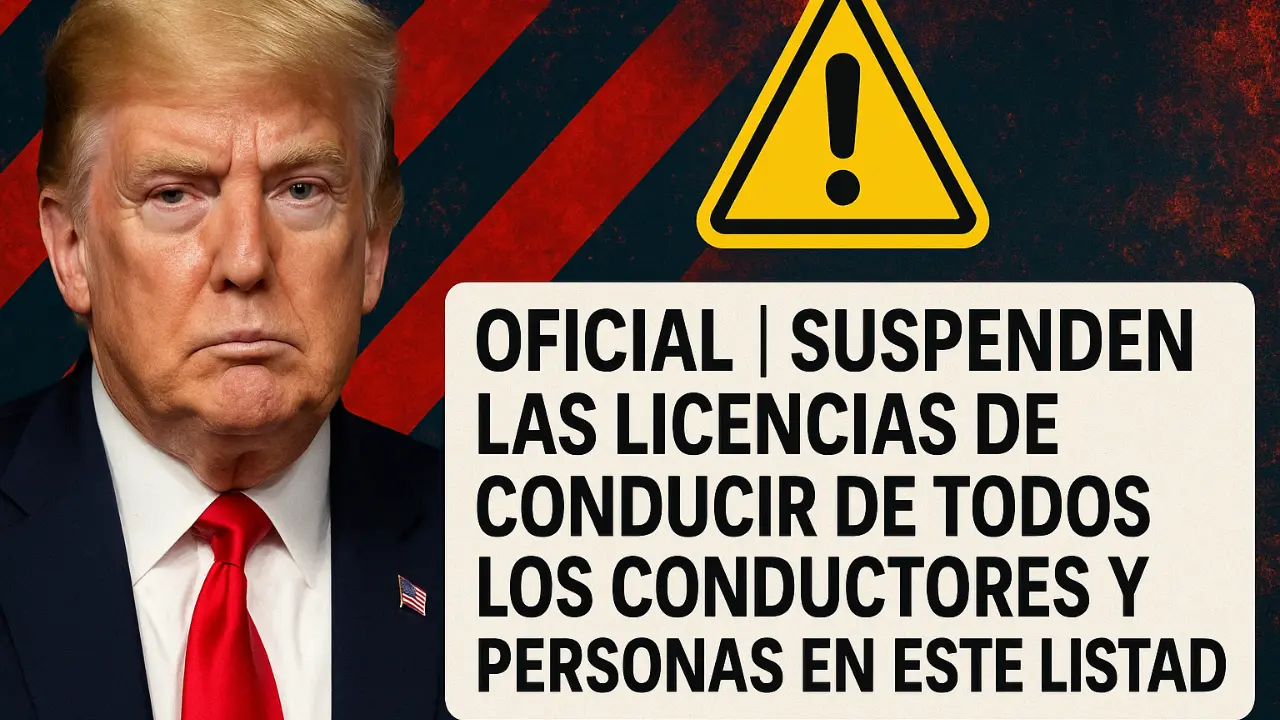 Oficial Suspenden las licencias de conducir de todos los conductores y personas en este listado
