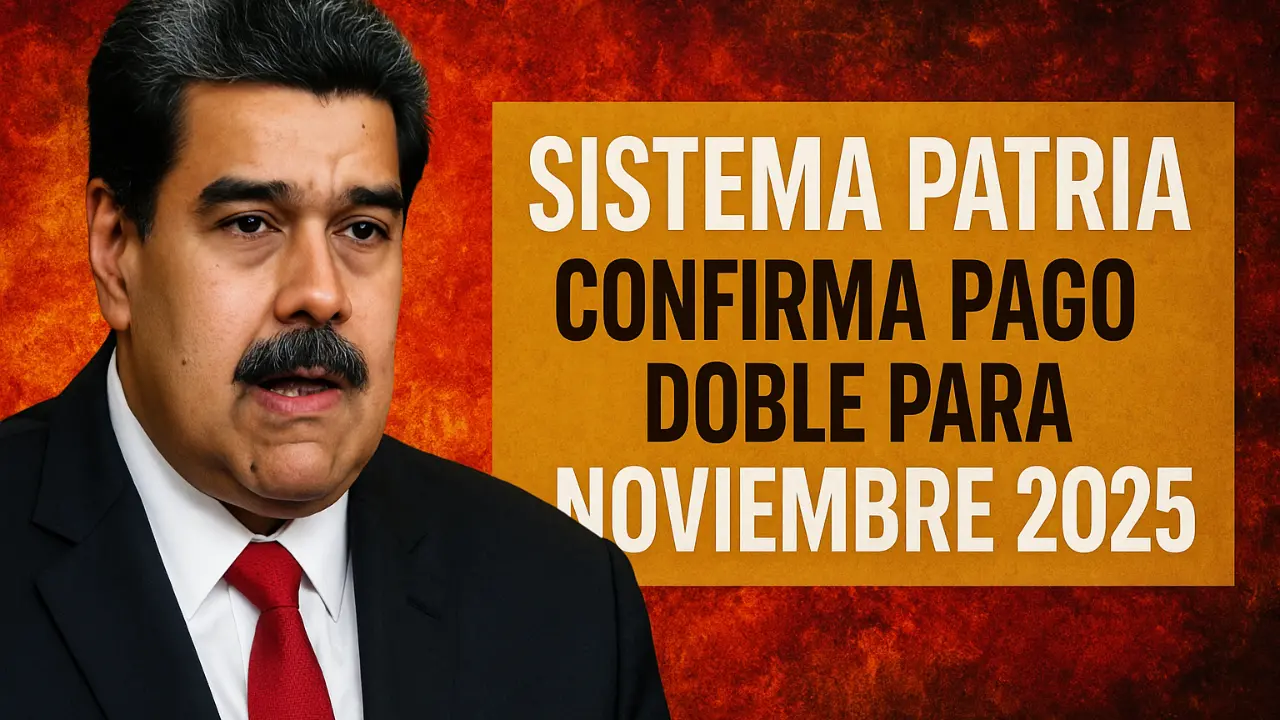 Sistema Patria confirma pago doble para noviembre 2025 — quiénes lo reciben y cuánto pagan