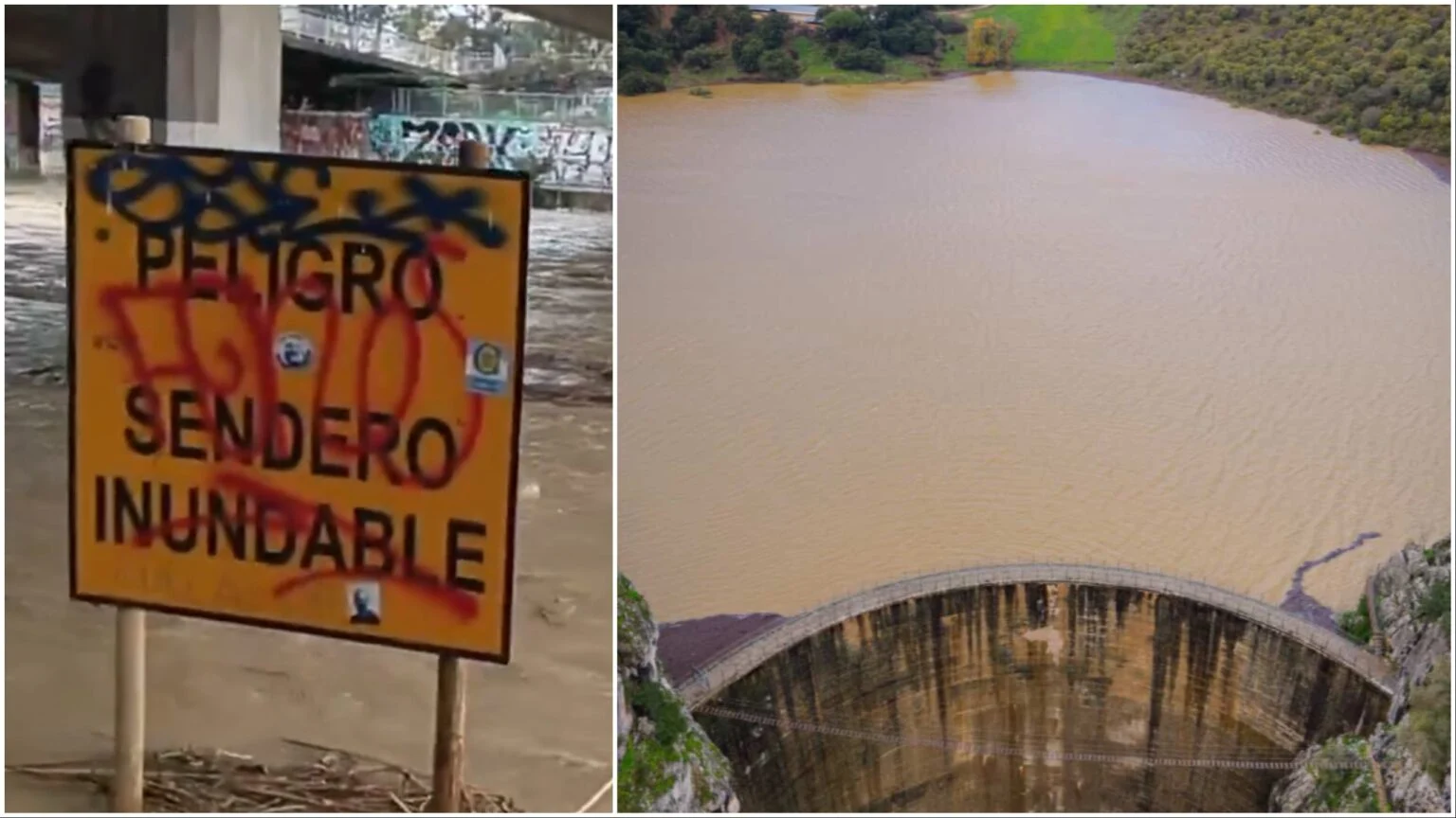 Temores por posibles fallos en presas tras la tormenta Marta obligan a evacuar a miles en Andalucía