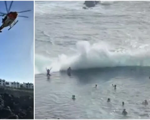 Padre e hija rescatados tras ser arrastrados al mar desde una poza peligrosa en Tenerife